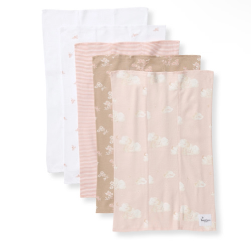 Golden Bee Organic Cotton Burp Cloths 5 Pack
