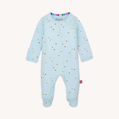 honey hill organic cotton magnetic parent favorite footie