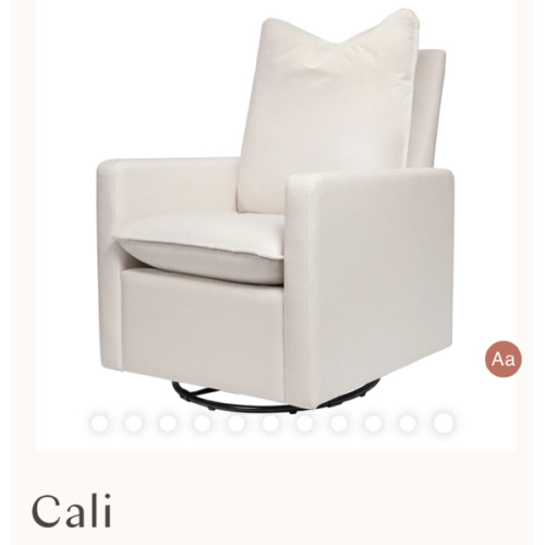 *Cali Pillowback Swivel Glider- in performance cream eco weave color*