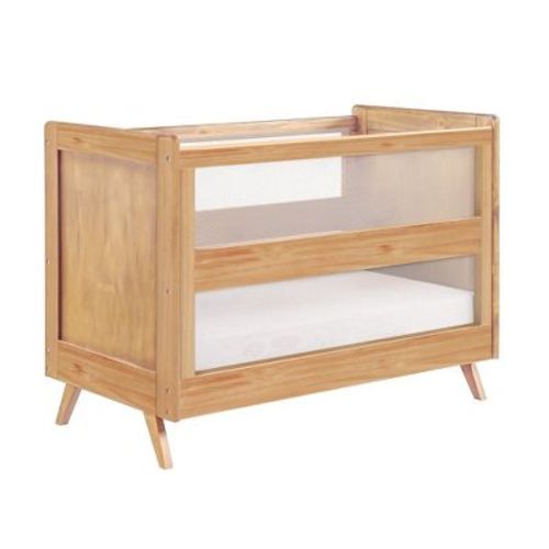 BreathableBaby Breathable Mesh 3-in-1 Convertible Crib, Walnut, Greenguard Gold Certified
