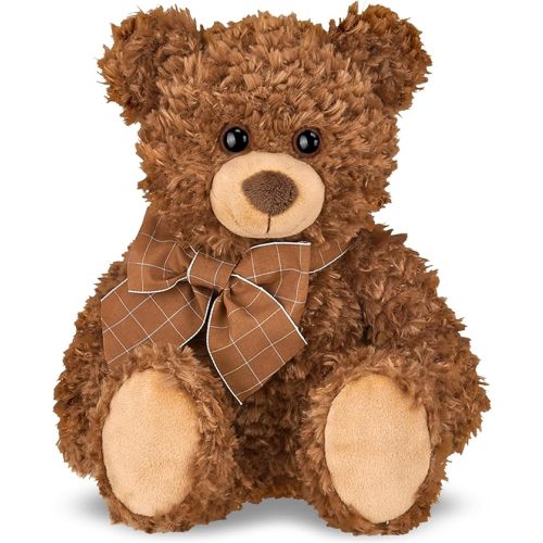 Bearington Collection Bearington Lil' Reggie 12 Inch Stuffed Animal - Large Brown Teddy Bear - Teddy Bear Stuffed Animal