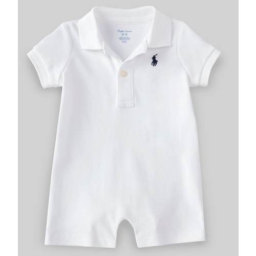 Ralph Lauren Baby Boys 3-24 Months Short Sleeve Polo Interlock Shortall
