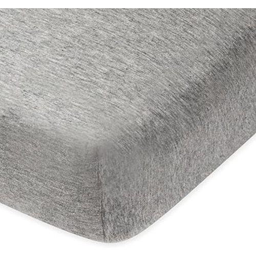 Organic Cotton Fitted Crib Sheet | Heather Gray