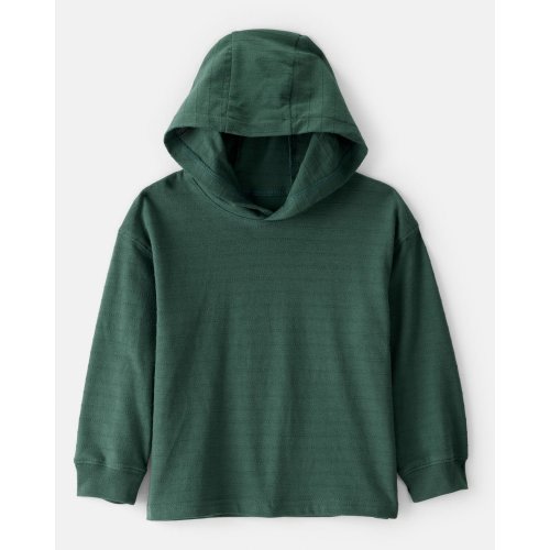 Toddler Boy Cotton Long-Sleeve Hooded Top - Green - Carter's | Carter's