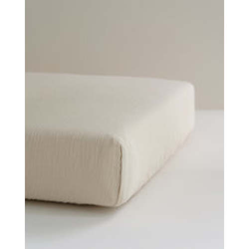 Gauze Fitted Crib Sheet in Color Moon