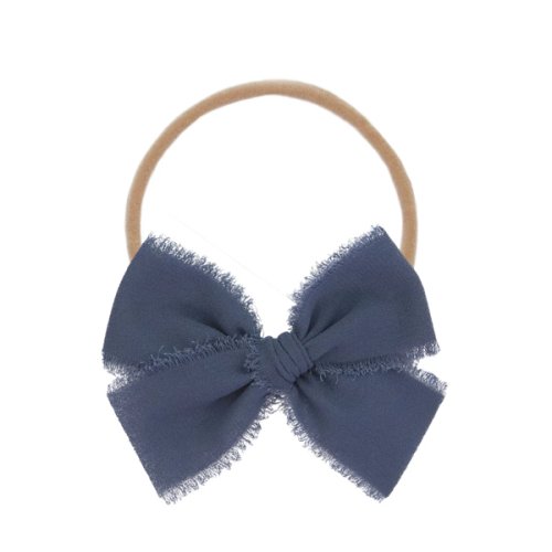 Chiffon Bow - Indigo Blue Headband