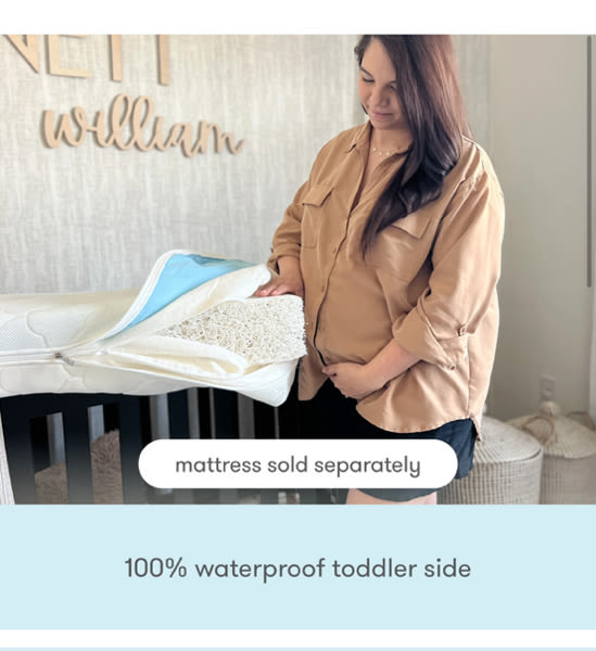 Extra Waterproof Crib Mattress Cover - Standard / Cloud White