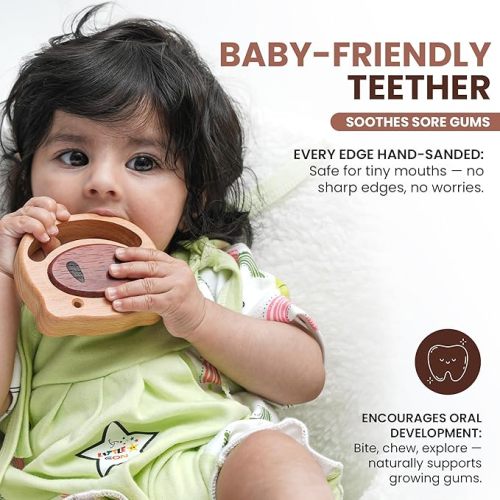 100% Wooden Baby Toy | No Paint, No Plastic | Eco-Friendly Rattle for 0–6 Months