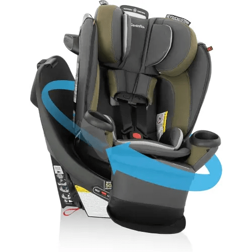 Evenflo Revolve360 Extend Convertible Car Seat with 360 Degree Rotation, Extended Rear-Facing, Forward-Facing, Booster Mode, and Secure Latch Install, Rockland Green