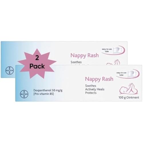 Bepanthen Nappy (Diaper) Care Ointment 5% percentage, 100g (Pack of 2)