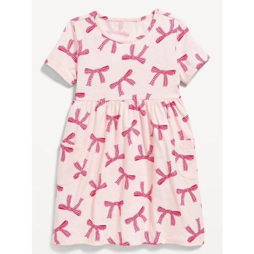 Printed Jersey-Knit Short-Sleeve Dress for Toddler Girls | Old Navy