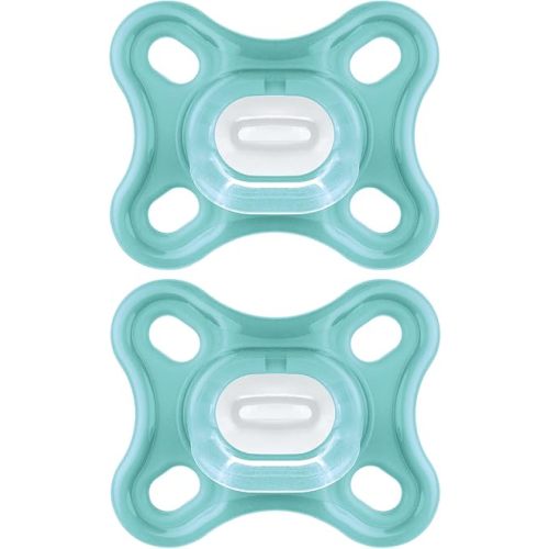 MAM Comfort Baby Pacifier, 100% Lightweight Silicone, Sterilizer Case, Unisex, 0-3 Months (Pack of 2)