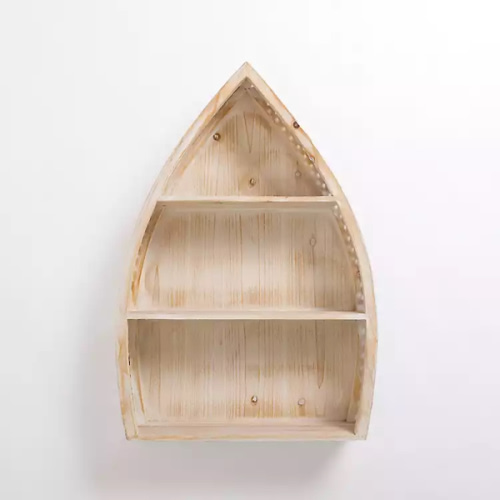 Canoe Woven Wood Wall Shelf | Kirklands Home