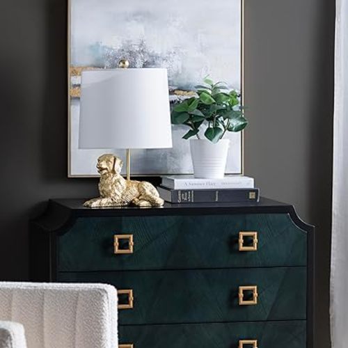 Crestview Collection 18.5" Golden Retriever Dog Table Lamp w/White Linen Shade