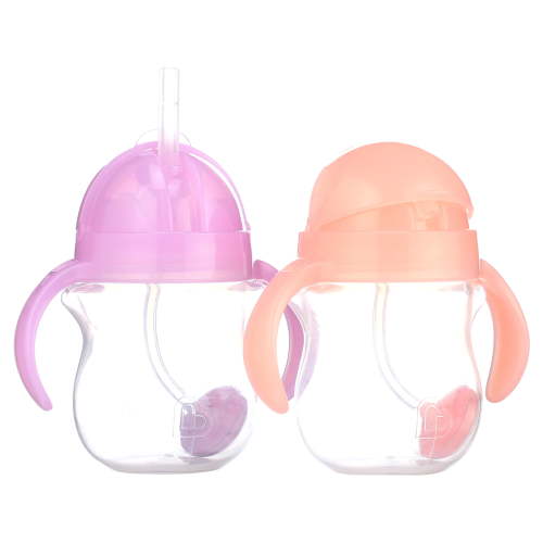 Munchkin Weighted Straw Trainer Cup, Click Lock Lid, 7 oz, Pink/Purple, Unisex, 2 Pack