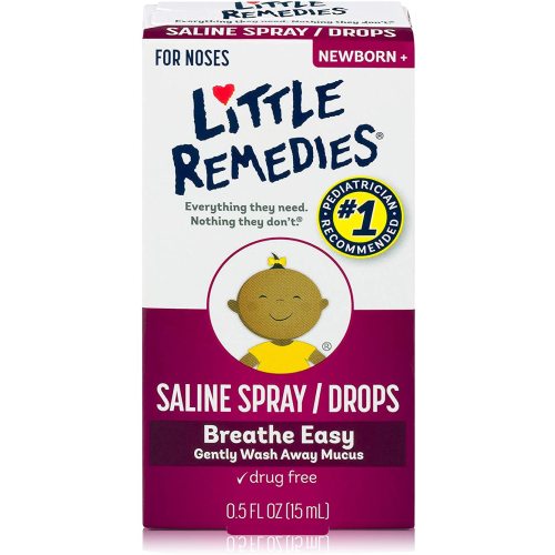 Little Remedies Saline Spray and Drops, Safe for Newborns, 0.5 fl oz - 0.5 Fl Oz (Pack of 1)