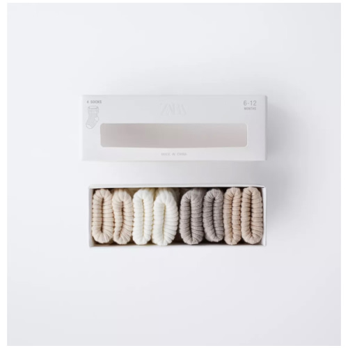 FOUR-PACK OF SOCKS WITH COLOR BOX - Light beige | ZARA United States