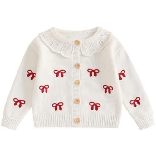 Newborn Baby Girl Boy Cute Long Sleeve Button Up Cardigan Toddler Knit Sweater Infant Fall Winter Clothes