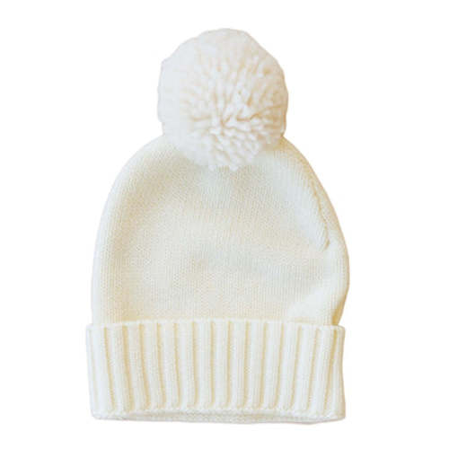 Knit Baby Pom Pom Beanie
