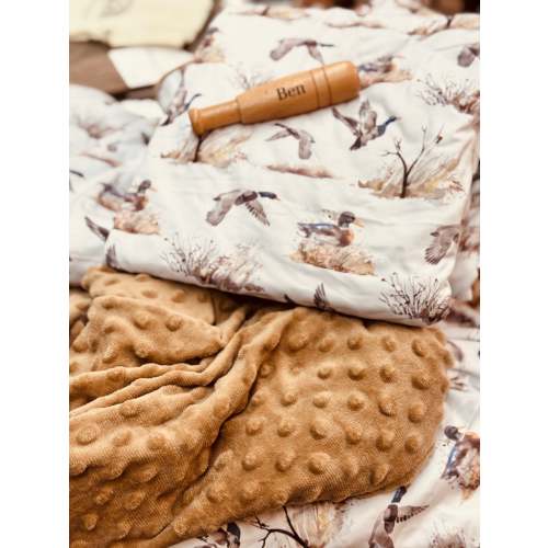 Waterfowl Blanket with Minky side