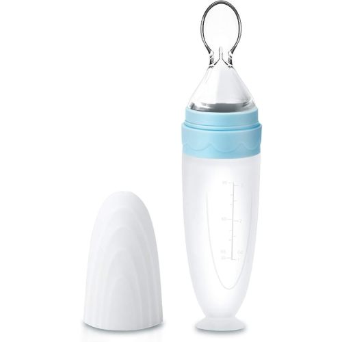 Termichy Baby Food Dispensing Spoon: Squeeze Feeder Dispenser for Baby - Self Feeding Bottle Spoon