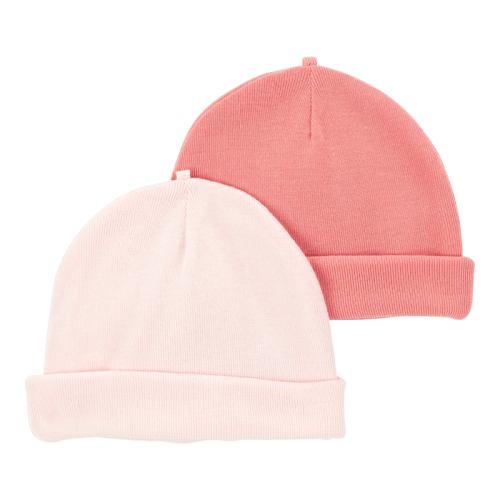 Pink Baby 2-Pack Caps | Carter’s Oshkosh Canada