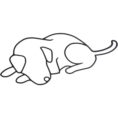 TYLCC Metal Wall Art Decor Minimalist Abstract Dog Wall Art Metal Dog Wall Decor Line Drawing Wall Art for Living Room Bedroom (Sleeping)
