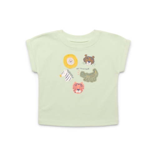 Garanimals Baby Boy Jersey Tee with Rolled Sleeves, Sizes 0-24 Months
