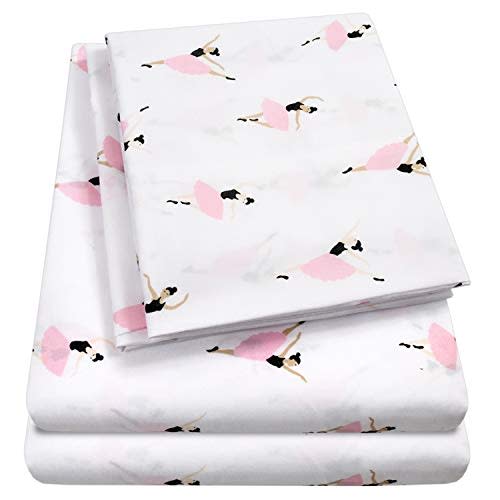 1500 Supreme Kids Bed Sheet Collection - Fun Colorful and Comfortable Boys and Girls Toddler Sheet Sets - Deep Pocket Wrinkle Free Soft and Cozy Bedding - Full, Ballerinas