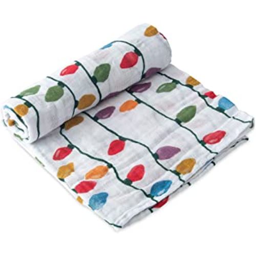 Little Unicorn – Christmas Bulbs Cotton Muslin Swaddle Blanket | Single | 100% Cotton | Super Soft | Newborns and Infants | Large 47” x 47” | Machine Washable