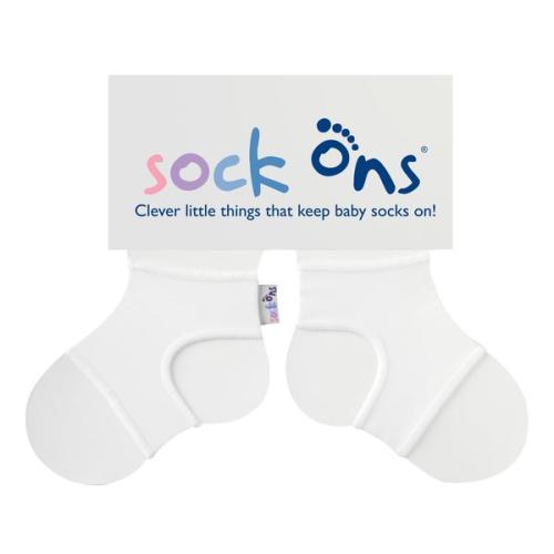 Sock Ons- White 6-12m