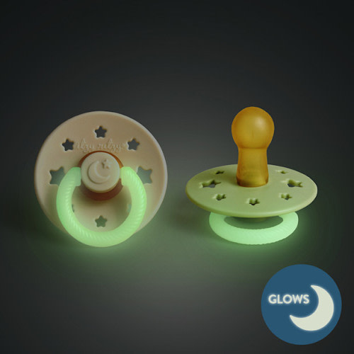 Itzy Soother Glow in the Dark Natural Rubber Pacifier - Green