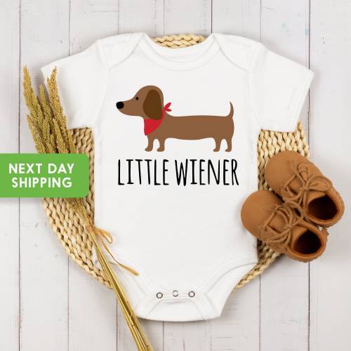 Little Weiner Baby Onesie