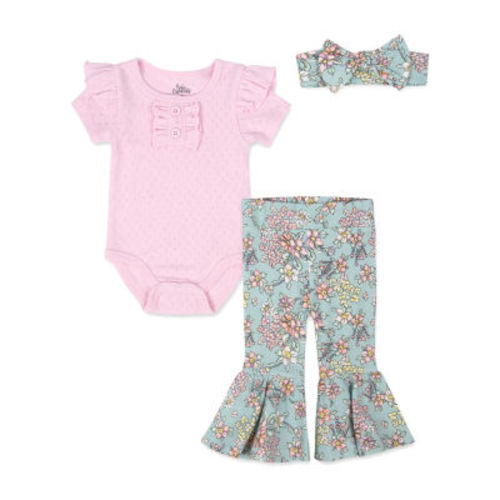 Baby Essentials Baby Girls 3-pc. Baby Clothing Set