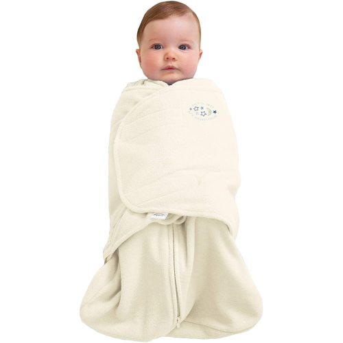 HALO SleepSack 100% Cotton Swaddle, Cream, Newborn