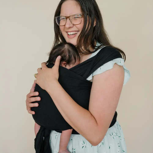 Nightfall Baby Wrap - Stylish Black Baby Carrier for Comfort & Support