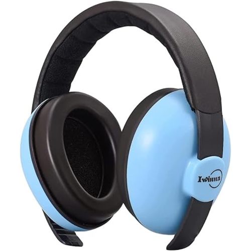 Baby Ear Protection Noise Cancelling Headphones for Babies 1 Month to 2 Year Airplane Travel Essentials Ear Muffs,Blue