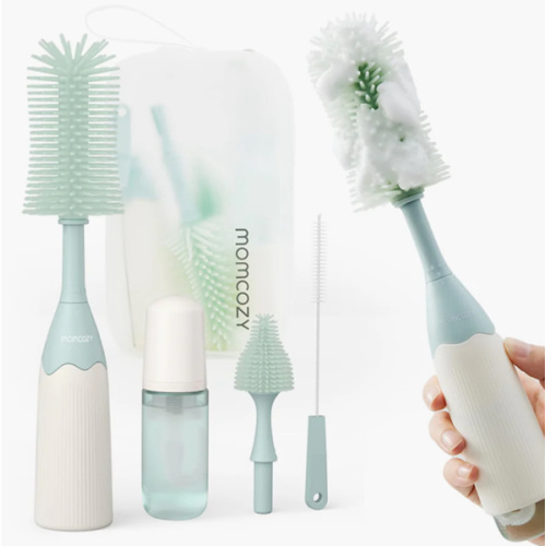 Momcozy Innovative Push-Press Design Bottle Brush Kit