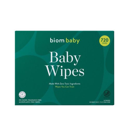 Biom 99% Water Hypoallergenic Baby Wipes - Fragrance Free - 720ct: Face & Body Application, Refill Pouch, With Aloe & Vitamin E
