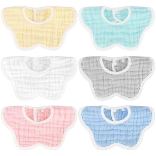 Accmor Muslin Baby Drool Bibs 6 Pack Baby Bandana Drool Bibs Soft Cotton Baby Bandana Bibs for Teething Drooling