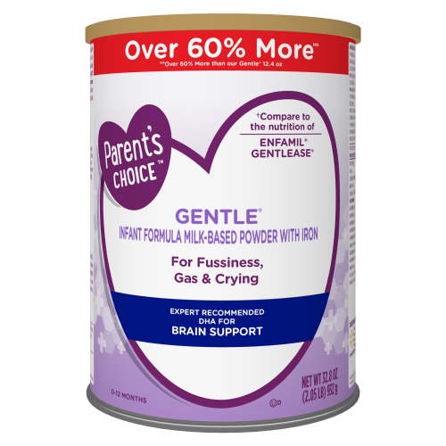 Parent's Choice Gentle Infant Formula Powder with Iron; for Fussiness, Gas and Crying, 932 Gram HSA/FSA Eligible