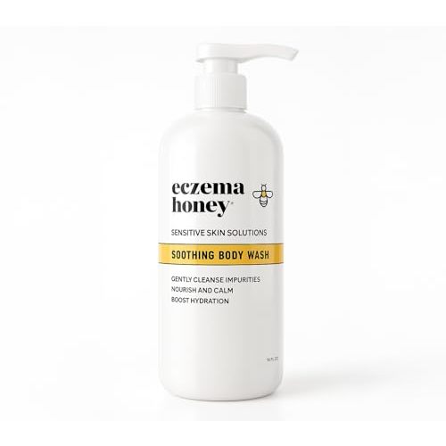 ECZEMA HONEY Soothing Body Wash - Daily Shower Gel & Eczema Treatment - Sensitive Skin Body Wash for Adults, Kids, & Babies - Body Cleanser for Eczema Relief (13 Oz)