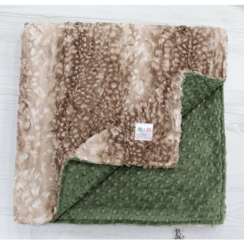 Personalized Baby Blanket, Fawn Minky Baby Blanket, Gender Neutral Baby Blanket Minky - Newborn Baby Shower Gift, Newborn Essentials