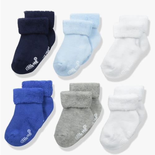 Little Me baby-boys Baby Boys' 6 Pack Socks