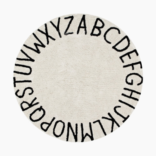 Lorena Canals Round ABC Washable Rug - Natural Black 5' Round