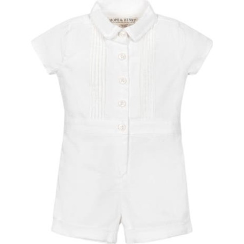 Baby Linen Pintuck Romper, Infant, 0-3M