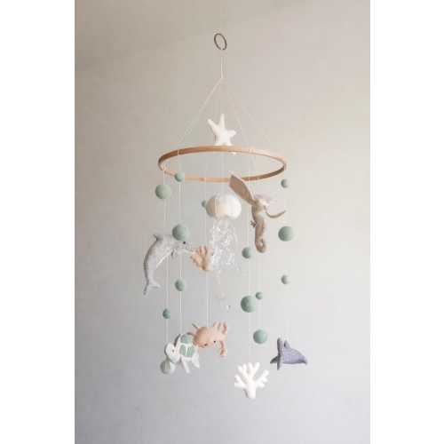 Baby crib Mobile ocean -Nursery baby mobile-Baby Mobile - Nautical Mobile- Nursery mobile- Sea ocean Mobile - Crib Mobile -Baby Shower Gift