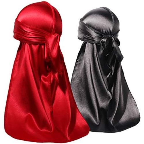 ForceWave 2 PCS Silky Satin Baby Durags for Boys Girls Infant
