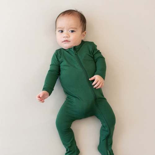 KyteBaby Zippered Footie in Forest -preemie