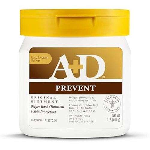 A+D Original Diaper Rash Ointment, Skin Protectant With Lanolin and Petrolatum, (Packaging May Vary) Cream 16 Ounce (Pack of 1)